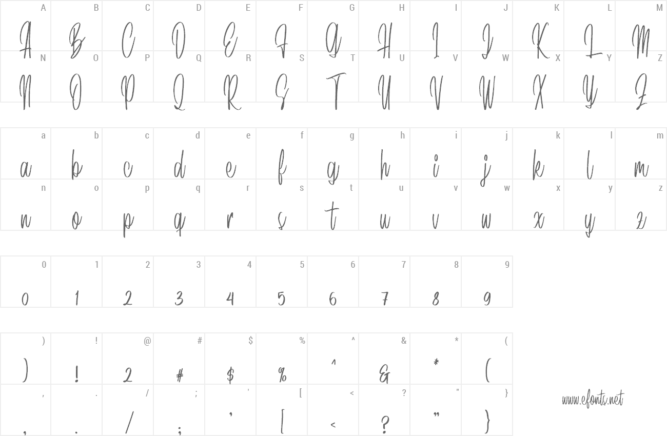 Font Darita Script preview